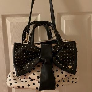Betsey Johnson Black and White Polka Dot B…